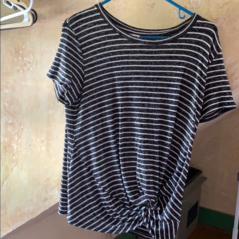 Old navy Grey and White Striped Shirt